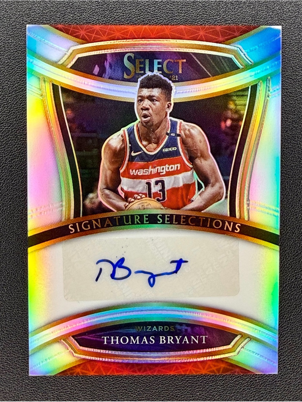 Thomas Bryant 2020-21 Panini Select SIGNATURE SELECTIONS Silver Holo Auto